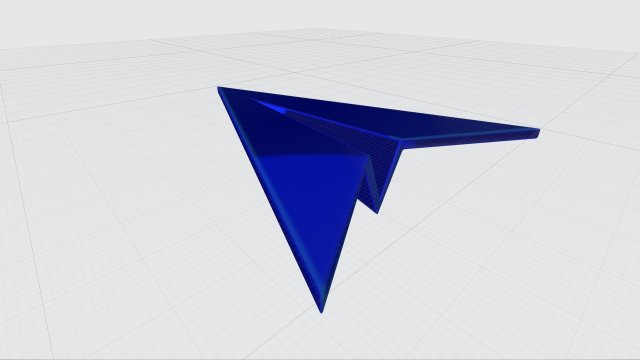 3D airplane logo telegram for 3D print 3D Print Model .c4d .max .obj .3ds .fbx .stl .blend 