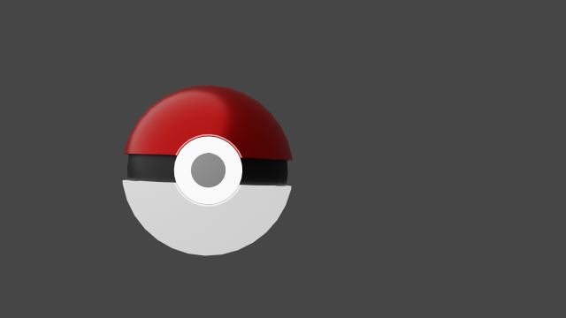 Pokeball Model 3D .c4d .max .obj .3ds .fbx .stl .blend 