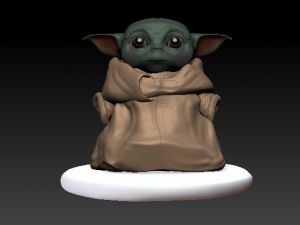 Little Yoda Modèles 3D en vedette