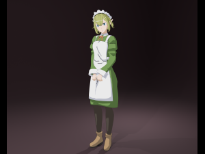 Anime Model Ryuu Lion Midle-poly for render Low-poly 3Dモデル