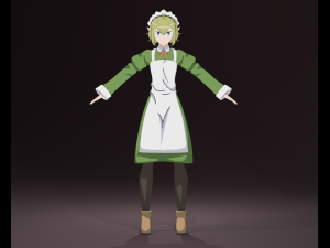 Anime Model Ryuu Lion Midle-poly for render Low-poly 3Dモデル