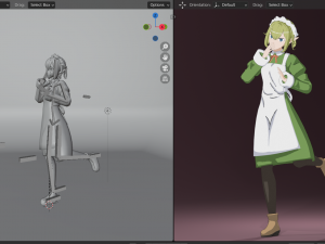 Anime Model Ryuu Lion Midle-poly for render Low-poly 3Dモデル