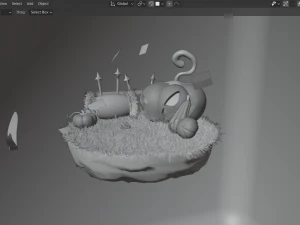 रेंडर के लिए हैलोवीन सीन पंप 3D मॉडल