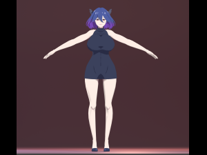 Anime Vermeil in Gold Character Low-poly 3Dモデル