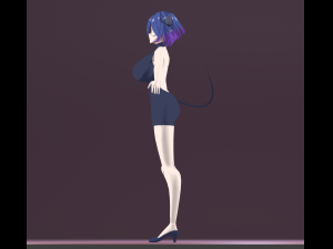 Anime Vermeil in Gold Character Low-poly 3Dモデル