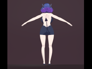 Anime Vermeil in Gold Character Low-poly 3Dモデル