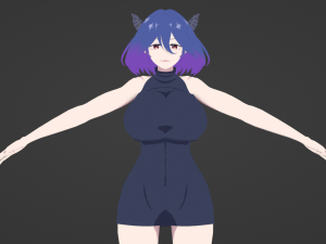 Anime Vermeil in Gold Character Low-poly 3Dモデル