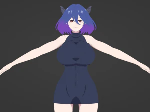 Anime Vermeil in Gold Character Low-poly 3D Model