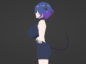 Anime Vermeil in Gold Character Low-poly 3Dモデル