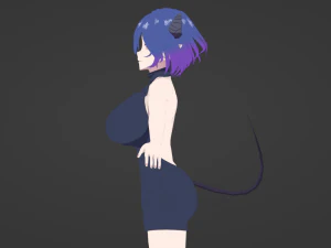 Anime Vermeil in Gold Character Low-poly 3D Model