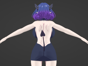 Anime Vermeil in Gold Character Low-poly 3Dモデル