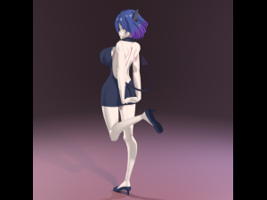 Anime Vermeil in Gold Character Low-poly 3Dモデル