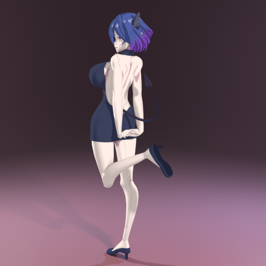 Anime Vermeil in Gold Character Low-poly Low-poly Modelo 3D