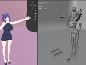 Anime Vermeil in Gold Character Low-poly 3D Model