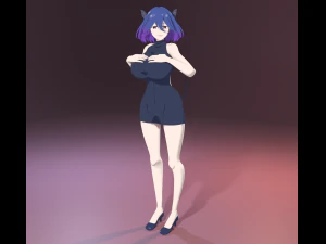 Anime Vermeil in Gold Character Low-poly 3D Model