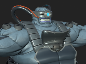 Sci-Fi monster creature Game-ready Low-poly Modelo 3D