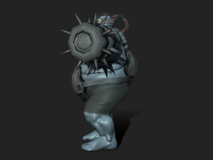 Sci-Fi monster creature Game-ready Low-poly Modelo 3D