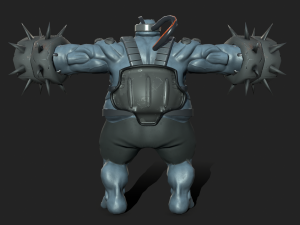 Sci-Fi monster creature Game-ready Low-poly Modelo 3D