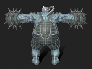 Sci-Fi monster creature Game-ready Low-poly Modelo 3D
