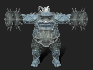 Sci-Fi monster creature Game-ready Low-poly 3D Model