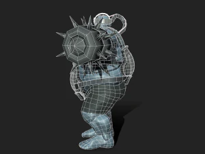 Sci-Fi monster creature Game-ready Low-poly 3D Model