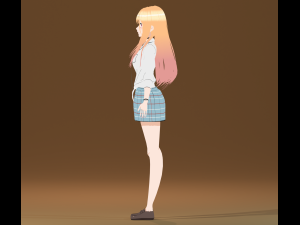 Anime Marin Kitagawa Rigging Low-poly Modelo 3D
