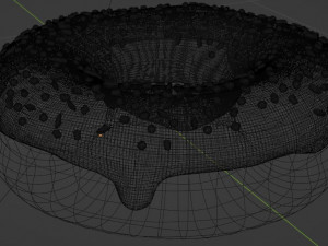Chocolate donut with glaze Model 3D