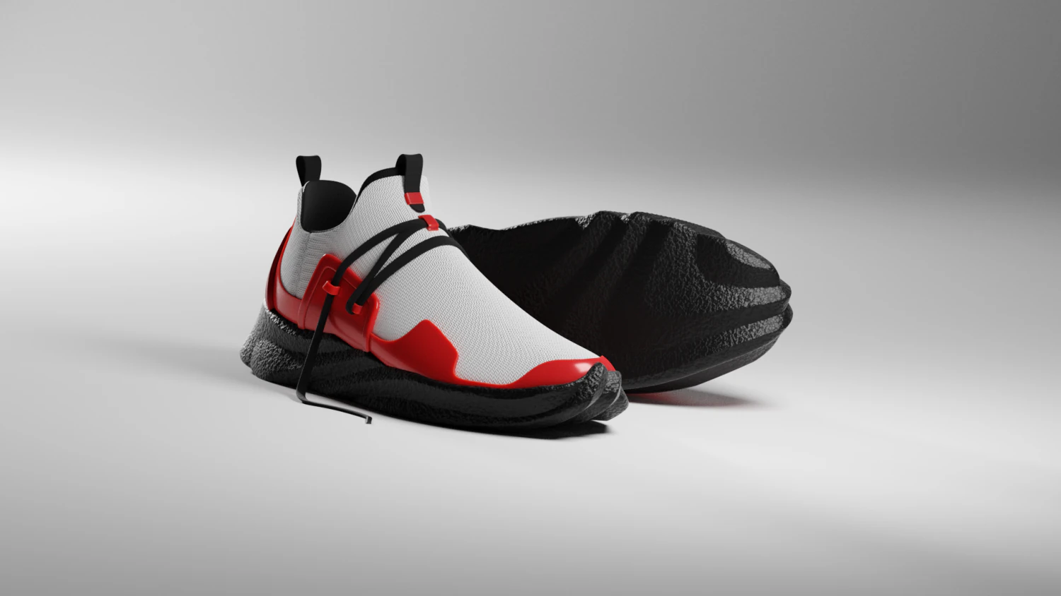 White Sneakers 3D Model .c4d .max .obj .3ds .fbx .stl .blend 