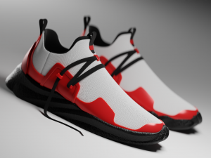 White Sneakers Modello 3D
