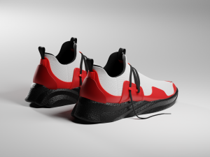White Sneakers Modello 3D