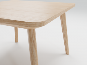 Ash Veneer Lisabo Ikea Table Collection 3D Модель