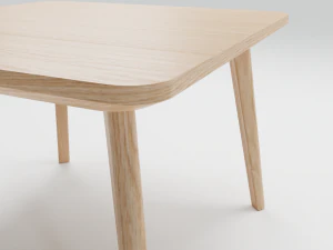 Ash Veneer Lisabo Ikea Table Collection 3D Model