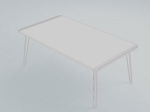 Ash Veneer Lisabo Ikea Table Collection 3D Модель