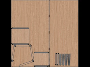 Ash Veneer Lisabo Ikea Table Collection 3D Model