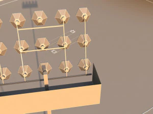 Abu Dhabi Cricket Stadium 3D Model