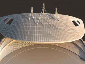 Abu Dhabi Cricket Stadium 3D Model