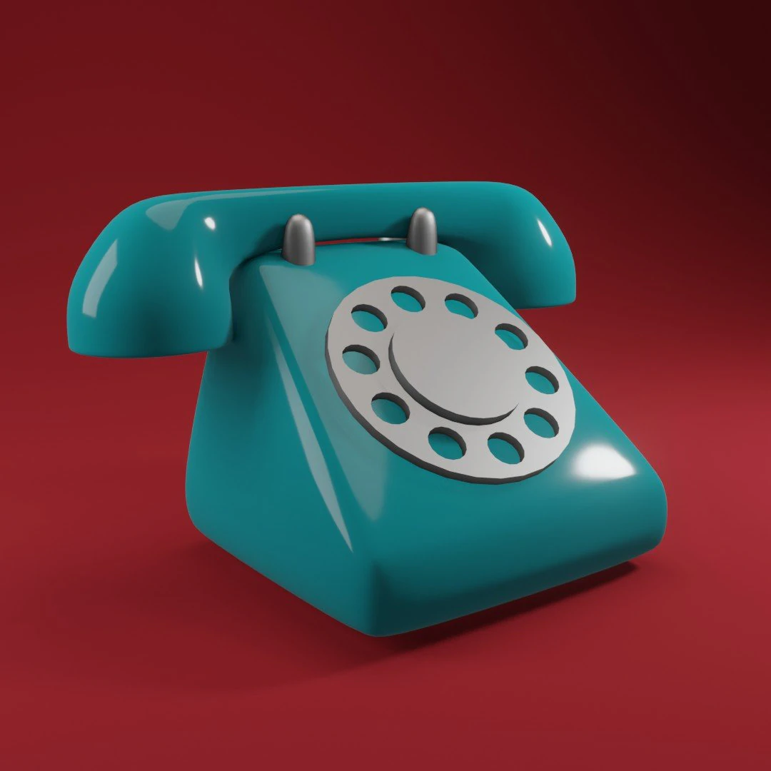Telefone antigo Modelo 3D .c4d .max .obj .3ds .fbx .stl .blend