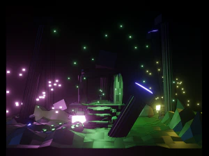 Low Poly Enchanted Garden 3D Model