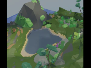 Low Poly Jungle 3D Model