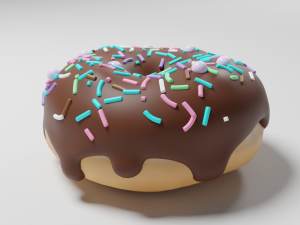 3D Donut 3D Model