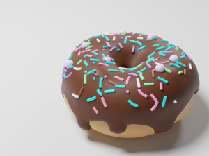 3D Donut 3D Model