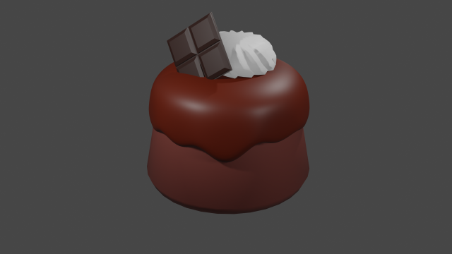 Chocolate Cake Model 3D .c4d .max .obj .3ds .fbx .stl .blend