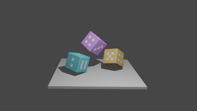 Dice Pastel 3D 模型 .c4d .max .obj .3ds .fbx .stl .blend