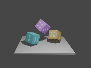 Dados Pastel Modelo 3D