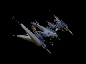 Space ship 3D 模型