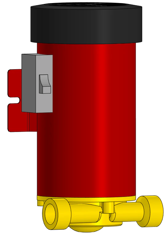 Automatic Pressure Boosting Circulation pump 3D Model .c4d .max .obj .3ds .fbx .stl .blend 