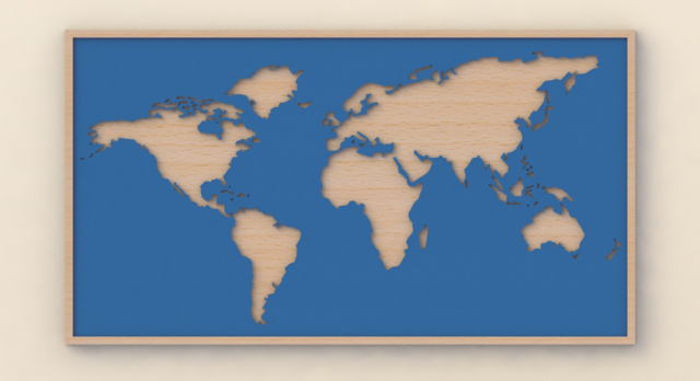 The picture of the World 3D Модель .c4d .max .obj .3ds .fbx .stl .blend