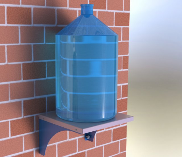 Shelf for plastic containers 3D Model .c4d .max .obj .3ds .fbx .stl .blend 