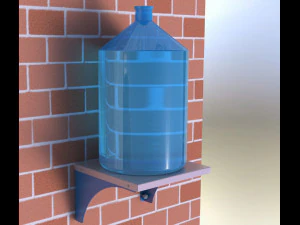 Shelf for plastic containers 3D Model
