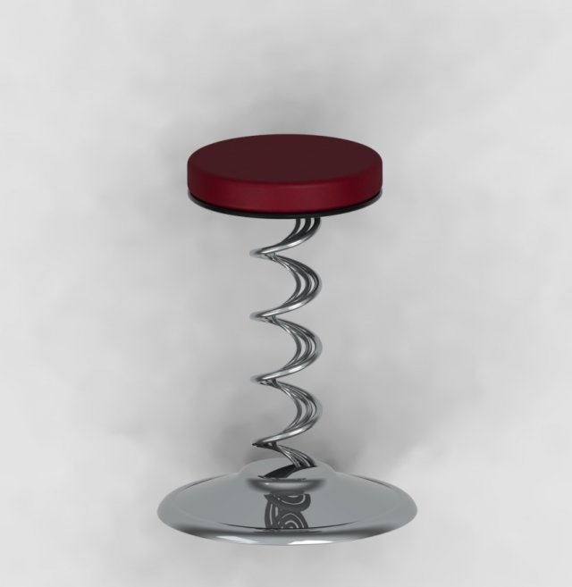Bar stool 3D Model .c4d .max .obj .3ds .fbx .stl .blend 